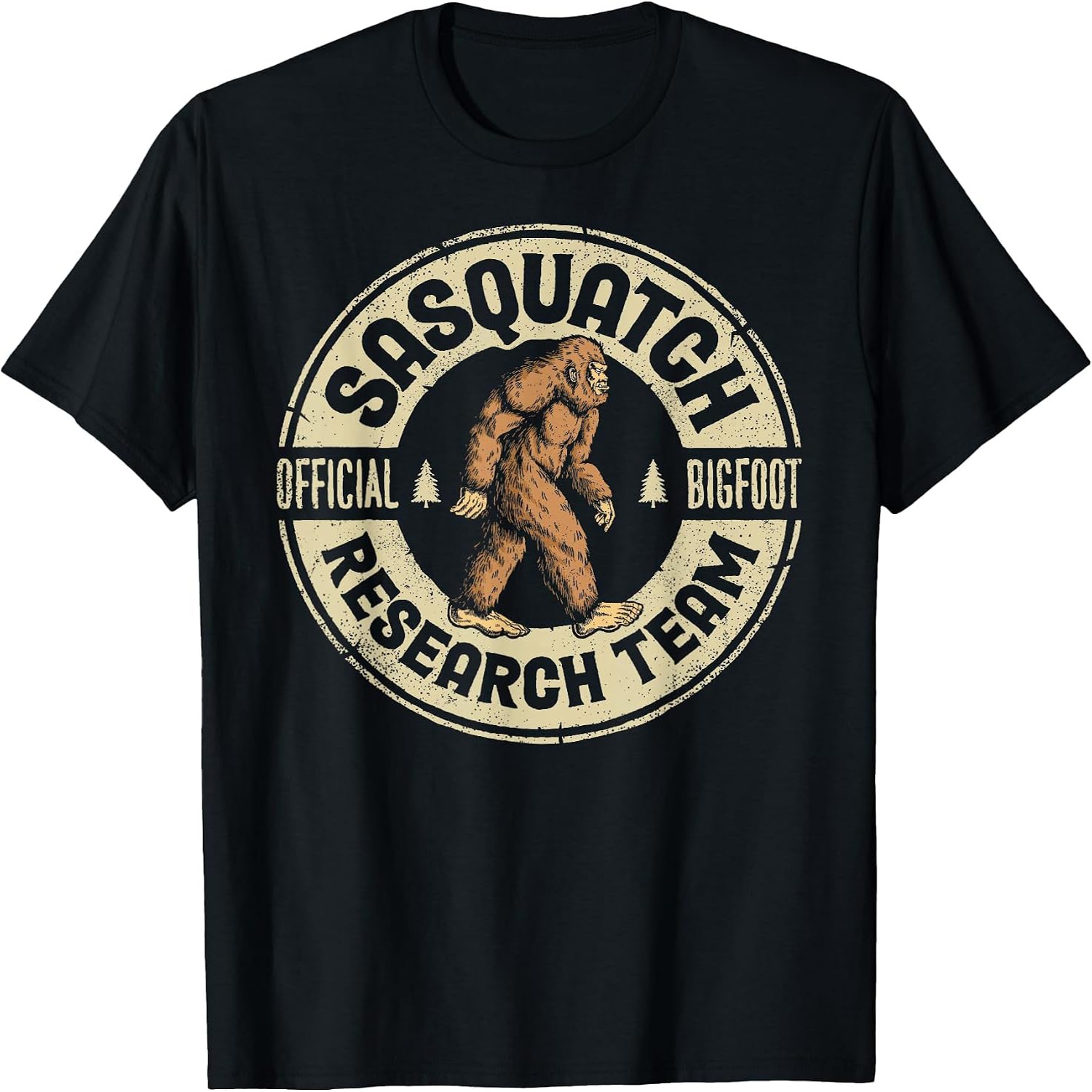 Vintage Fashion Research - เสื้อยืดยูนิเซ็กซ์ ทีมวิจัยบิ๊กฟุต สไตล์เรโทร วินเทจ ลายซาสควอทช์ สำหรับผู้ชายและผู้หญิง