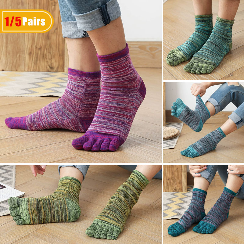 Vintage Fashion Enthusiasts - 1/5 คู่ Man สีสัน Toe Happy