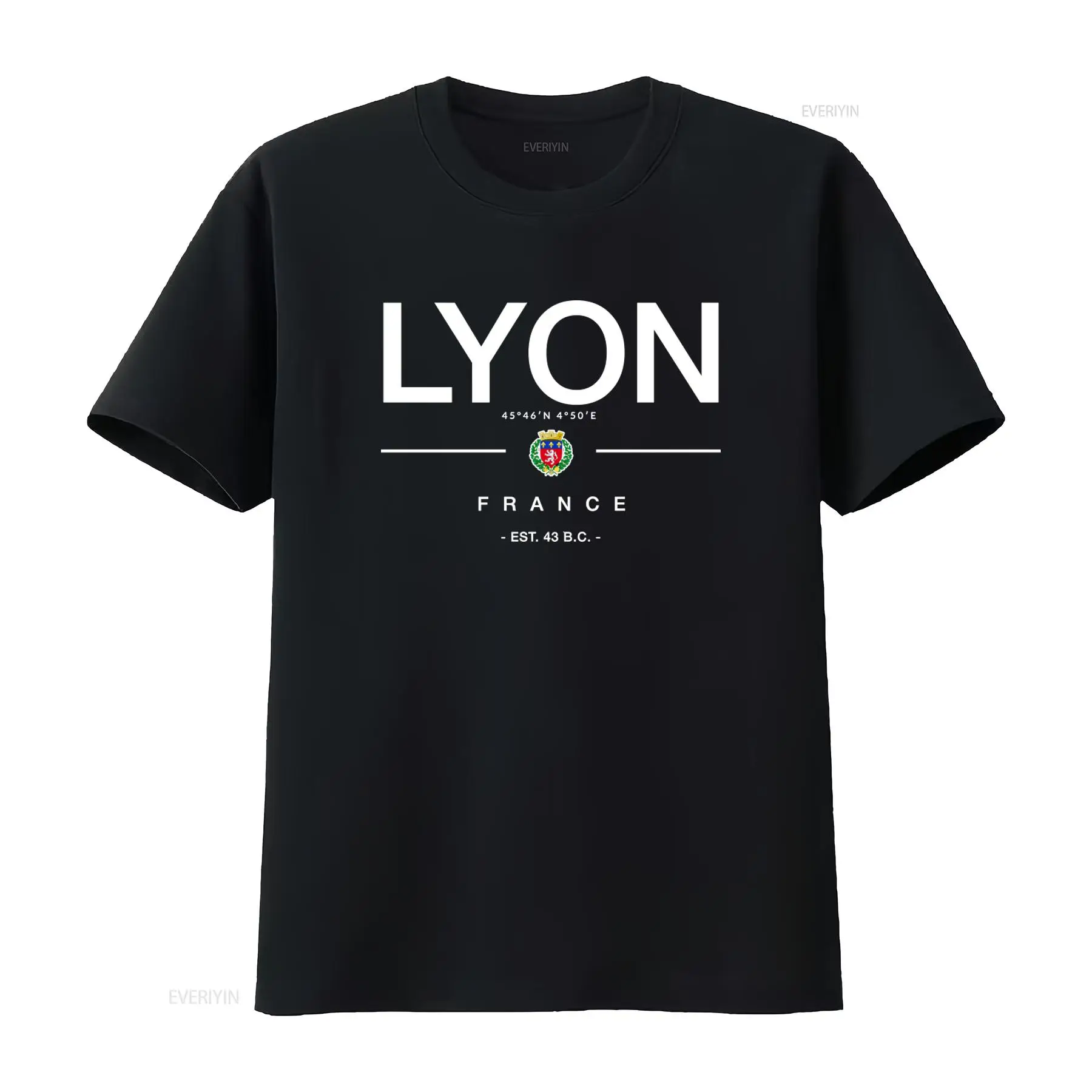 Vintage Fashion Jersey - เสื้อยืดลายเมืองลียง ฝรั่งเศส ของที่ระลึก แฟชั่นวินเทจ สไตล์ล้างสี ลายกราฟิกเก๋ไก๋