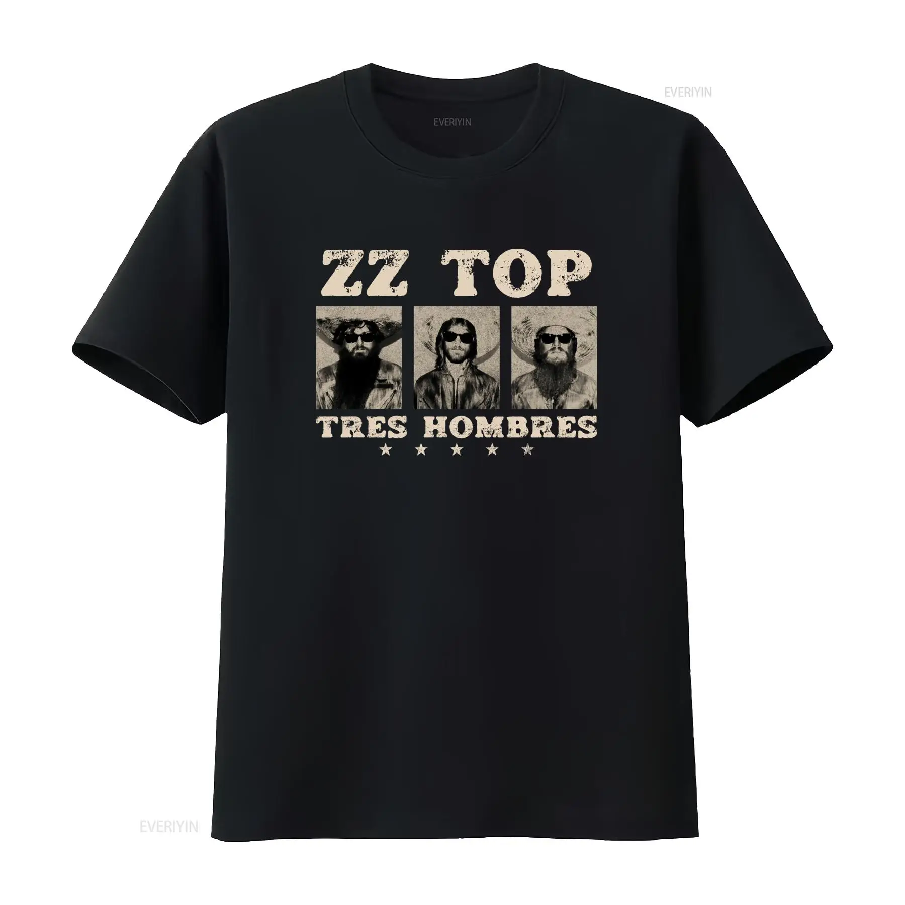 Vintage Fashion La - เสื้อยืด Tres Hombres ZZ Top Retro