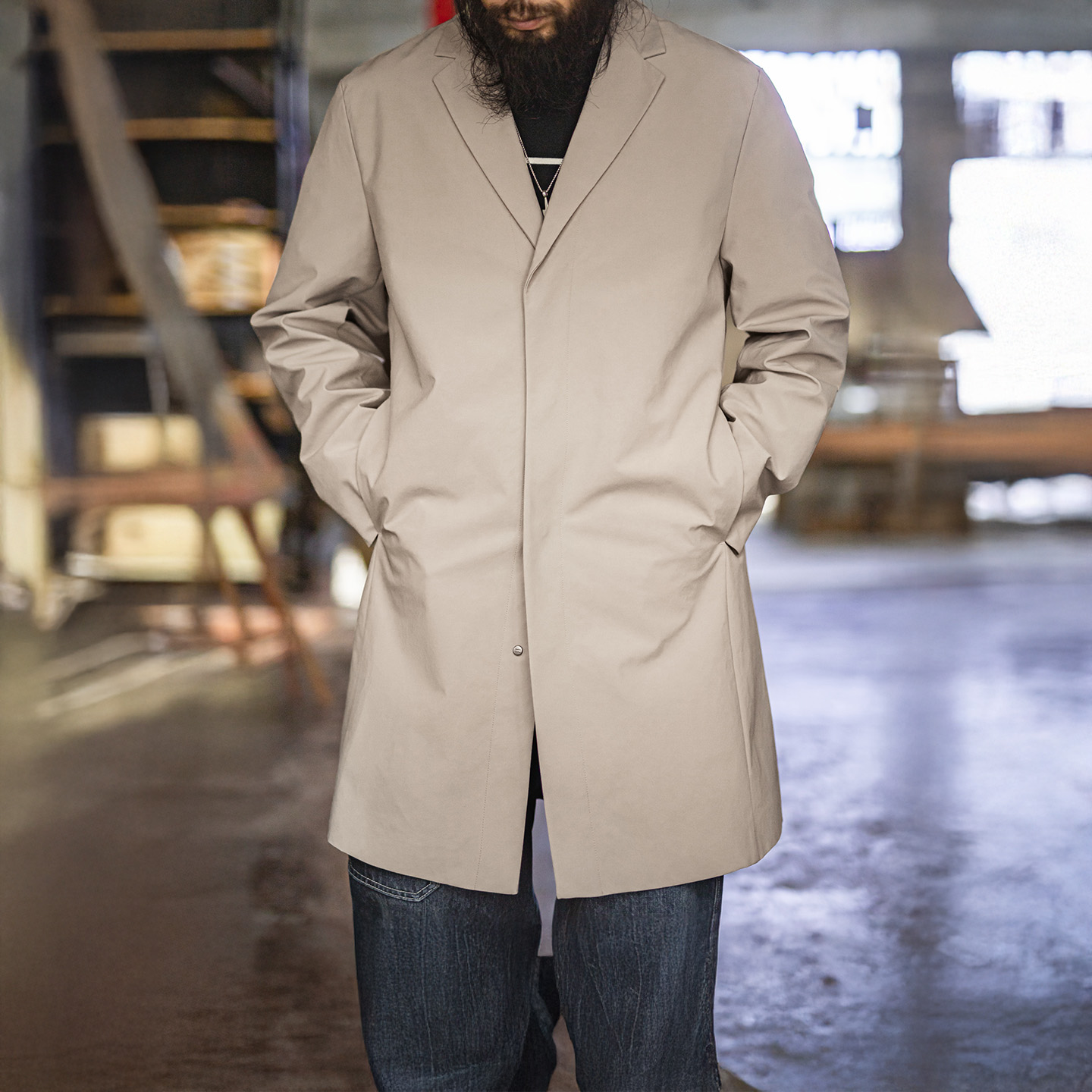 เสื้อโค้ทเทรนช์โค้ทผู้ชายสไตล์ - Vintage Windbreaker Nylon บทวิจารณ์และราคา