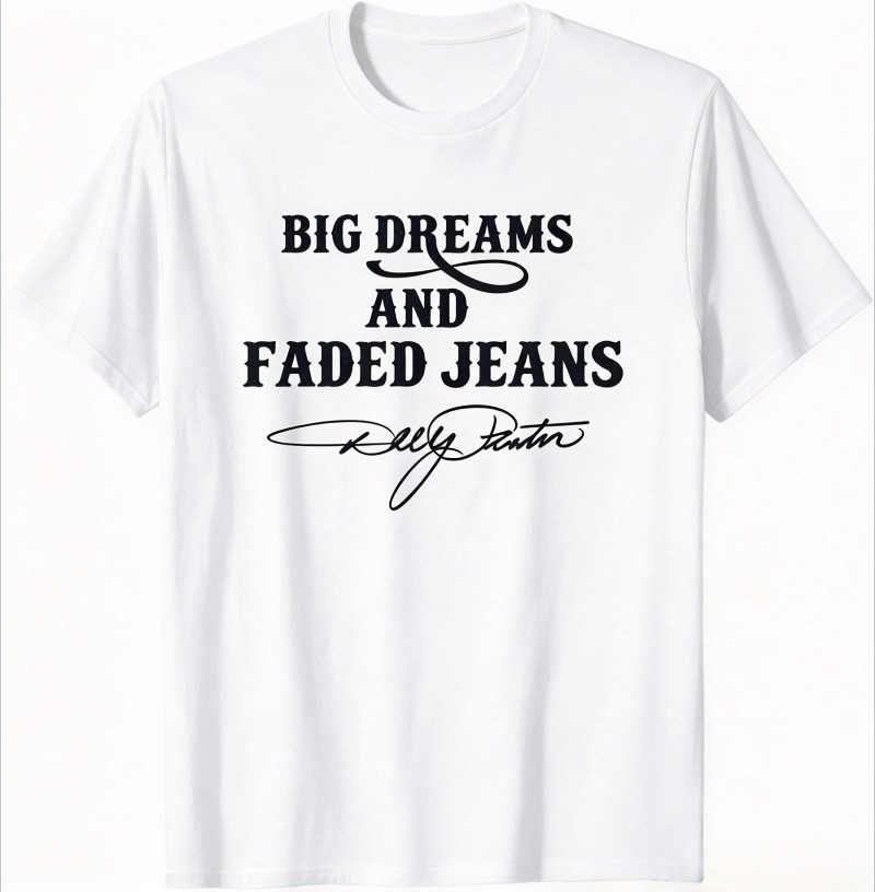 เสื้อยืด Big Dreams ลายยีนส์ซี - Vintage Fashion Quotes บทวิจารณ์และราคา